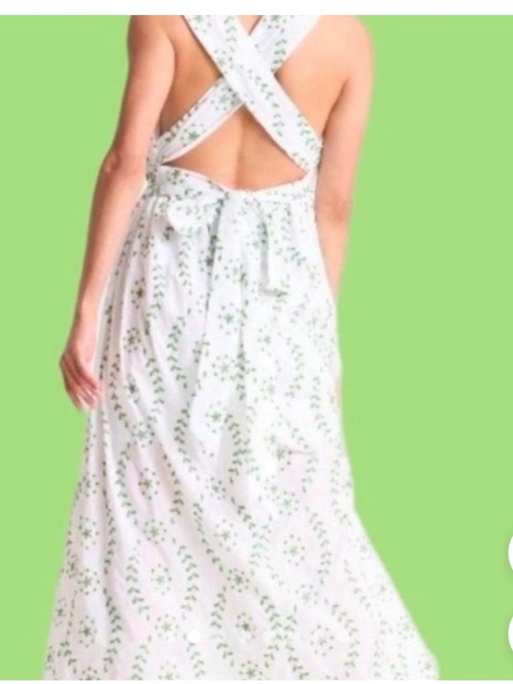 a new day White Maxi Dress with Green Floral Print - Picture 2 of 7